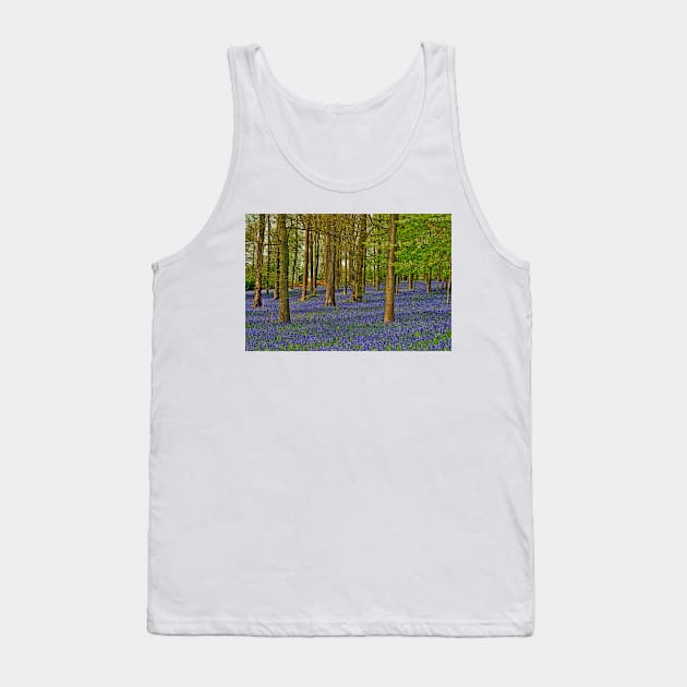 Bluebells Bluebell Woods Greys Court Oxfordshire UK Tank Top by AndyEvansPhotos